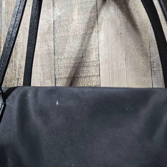 Kate Spade Nylon Zip Top Tote Bag FLAW Black - Picture 4 of 8